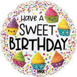 Have a Sweet Birthday Cupcakes 18″ Foil Balloon by Betallic from Instaballoons