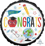 Hooray Congrats School Graduation 18″ Foil Balloon by Anagram from Instaballoons
