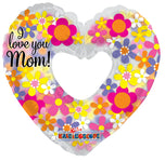 I Love You Mom Heart (requires heat-sealing) 9″ Foil Balloon by Convergram from Instaballoons