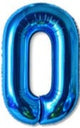 Number 0 Blue 34″ Balloon