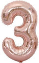 Number 3 Rose Gold 34″ Balloon