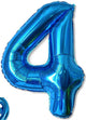 Number 4 Blue 34″ Balloon