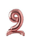 Imported Mylar & Foil #9 Rose Gold Standing 28″ Balloon