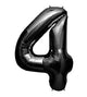 Black Number 4 34″ Balloon