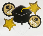 Imported Mylar & Foil Congrats Grad Gold Bouquet Balloon