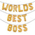 WORLD'S BEST BOSS Balloon Banner Set for Boss's Day