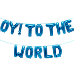 OY! TO THE WORLD Hanukkah Balloon Banner Set