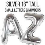 instaballoons Mylar & Foil Silver 16" Small Balloon Letters and Numbers