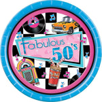 instaballoons Party Supplies Fabulous 50s Plates (8 count)