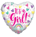 It's a Girl Heart 18″ Foil Balloon by Convergram from Instaballoons