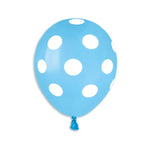 Light Blue Polka Dot 5″ Latex Balloons by Gemar from Instaballoons