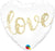 Love White Heart 18″ Foil Balloon by Qualatex from Instaballoons