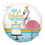 Mayflower Fabulous Flamingo Birthday Holographic 18″