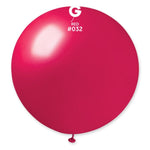 Metallic Metal Red 31″ Latex Balloon by Gemar from Instaballoons