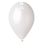 Metallic White 12″ Latex Balloons by Gemar from Instaballoons