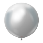 Mirror Silver 24″ Latex Balloons by Kalisan from Instaballoons