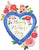 Mother's Day Floral Heart 34″ Foil Balloon by Anagram from Instaballoons