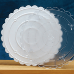 Natural Star Party Supplies Clear Cake Plates 8″ (6 count)