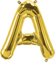 Gold Letter A 16" Balloon