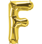 Northstar Mylar & Foil Gold Letter F 34" Balloon