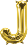 Northstar Mylar & Foil Gold Letter J 16" Balloon