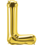 Northstar Mylar & Foil Gold Letter L 34" Balloon