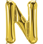 Gold Letter N 34" Balloon