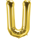 Northstar Mylar & Foil Gold Letter U 34" Balloon