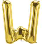 Northstar Mylar & Foil Gold Letter W 34" Balloon