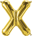Northstar Mylar & Foil Gold Letter X 16" Balloon