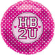 HB2U Globo Foil de 18″ con Puntos Rosados y Blancos