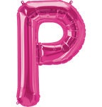 Northstar Mylar & Foil Magenta Letter P 34" Balloon