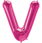 Northstar Mylar & Foil Magenta Letter V 34" Balloon
