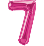 Globo Magenta Número 7 (Siete) 34"