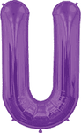 Northstar Mylar & Foil Purple Letter U 34″ Balloon