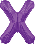 Northstar Mylar & Foil Purple Letter X 34″ Balloon