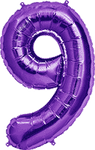 Purple Number 9 34″ Balloon