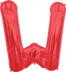 Northstar Mylar & Foil Red Letter W 34″ Balloon