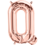 Northstar Mylar & Foil Rose Gold Letter Q 16" Balloon