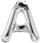 Northstar Mylar & Foil Silver Letter A 34" Balloon