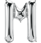 Northstar Mylar & Foil Silver Letter M 34" Balloon