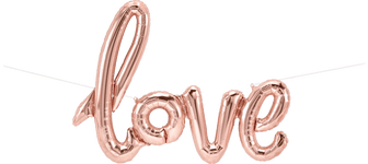 Globo de oro rosa Love Script de 40"