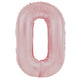 Baby Pink Number 0 34″ Balloon