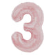 Baby Pink Number 3 34″ Balloon