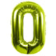 Green Number 0 Metallic 34″ Balloon