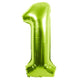 Green Number 1 Metallic 34″ Balloon