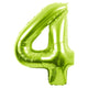 Green Number 4 Metallic 34″ Balloon