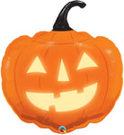 Pumpkin Jack O Lantern Aglow 35″ Foil Balloon by Qualatex from Instaballoons