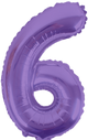 Purple Number 6 16″ Balloon