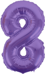 Purple Number 8 16″ Foil Balloon by Party America from Instaballoons